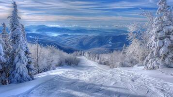 bellissimo inverno natura paesaggio sorprendente montagna foto