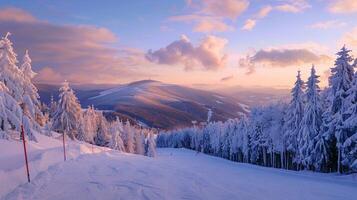 bellissimo inverno natura paesaggio sorprendente montagna foto