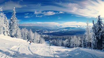 bellissimo inverno natura paesaggio sorprendente montagna foto