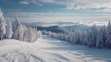 bellissimo inverno natura paesaggio sorprendente montagna foto