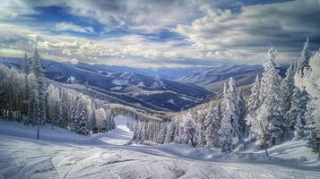 bellissimo inverno natura paesaggio sorprendente montagna foto