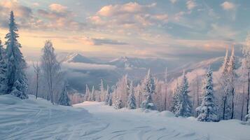 bellissimo inverno natura paesaggio sorprendente montagna foto