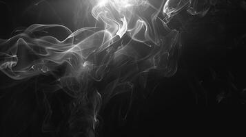 nero sfondo con Fumo nel riflettore foto