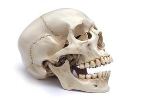cranio isolato su bianca foto