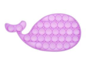 delfino rosa semplice fossetta, fai scoppiare. giocattolo antistress alla moda e moderno per bambini e adulti foto