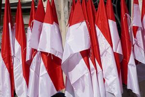 rosso e bianca dell'Indonesia bandiera foto
