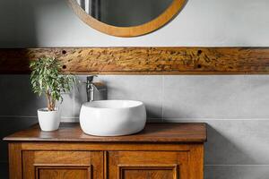 bagno interno con ficus foto