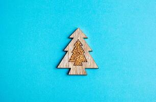 Natale albero su un' blu sfondo foto