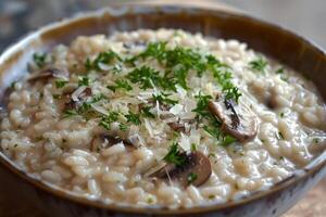 cremoso fungo risotto foto