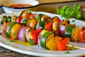 colorato verdura spiedini foto