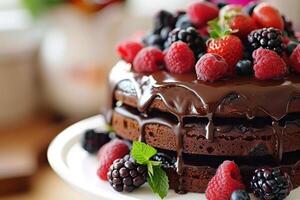 eccellente cioccolato torta foto
