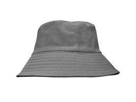 nero secchio cappello isolato su un' bianca sfondo foto