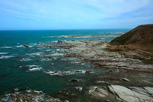 oceano riva nel Kaikoura, nuovo Zelanda foto