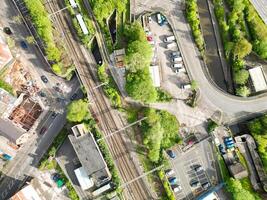 alto angolo Visualizza di azioni a trento città di Inghilterra, grande Gran Bretagna. Maggio 4°, 2024 foto