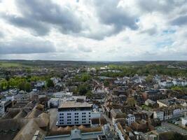aereo Visualizza di storico Canterbury città centro, Kent, Inghilterra, grande Gran Bretagna. aprile 20, 2024 foto
