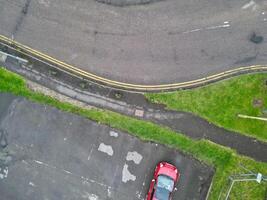 aereo Visualizza di centrale borehamwood Londra città di Inghilterra durante nuvoloso e piovoso giorno, Inghilterra UK. aprile 4°, 2024 foto