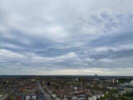 aereo Visualizza di edifici a centrale Leicester città di Inghilterra unito regno. aprile 4°, 2024 foto