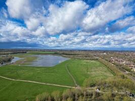 aereo Visualizza di fiume Tamigi a centrale Oxford storico città di Inghilterra UK. marzo 23, 2024 foto