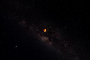 il pieno Luna nel il buio notte. foto