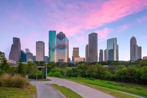 skyline del centro di Houston foto