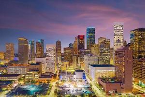 skyline del centro di Houston