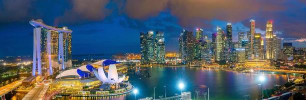 skyline del centro di singapore foto