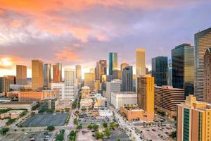 skyline del centro di Houston