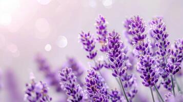 lavanda fiori nel fioritura in mostra viola bellezza e aromatico freschezza nel natura foto