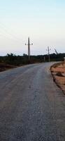 concetto tiro di il strada nel il rurale villaggio. sfondo foto