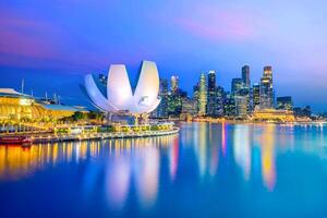 skyline del centro di singapore foto