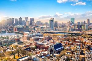 lo skyline di boston nel massachusetts, usa foto