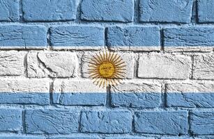 bandiera di argentina su il parete foto