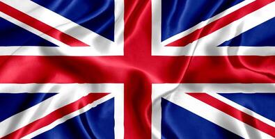 bandiera di grande Gran Bretagna seta avvicinamento foto