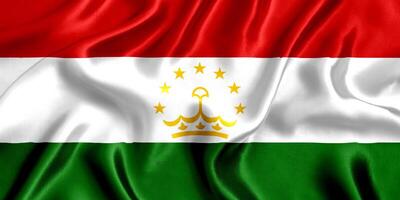 bandiera tagikistan seta avvicinamento foto