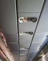 concetto tiro di il dentro di un' passeggeri aereo. trasporto foto