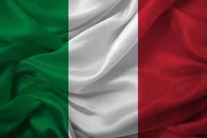 agitando bandiera di Italia foto