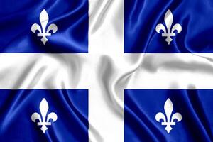 bandiera di quebec seta avvicinamento foto