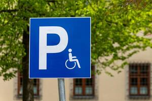 un' parco simbolo per Disabilitato persone foto