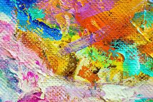 colorato astratto olio pittura arte sfondo. struttura di tela e olio. foto