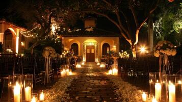 il calore di il a lume di candela cerimonia dissipa il freddo sera aria la creazione di un' confortevole e invitante atmosfera. 2d piatto cartone animato foto
