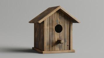 vuoto modello di un' lusso birdhouse artigianale a partire dal alta qualità materiali. foto