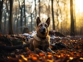 ai generato ritratto di belga pastore malinois dettagliato foto generativo ai