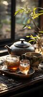 ai generato asiatico tè cerimonia generativo ai foto