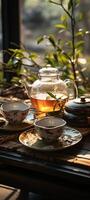 ai generato asiatico tè cerimonia generativo ai foto