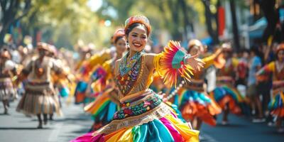 persone nel popolare costumi carnevale Festival foto