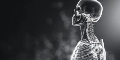 umano scheletro modello foto
