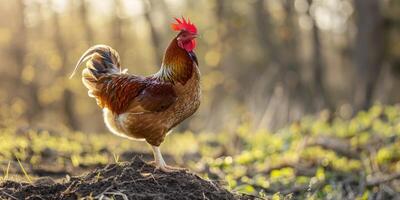 pollo nel pollaio foto