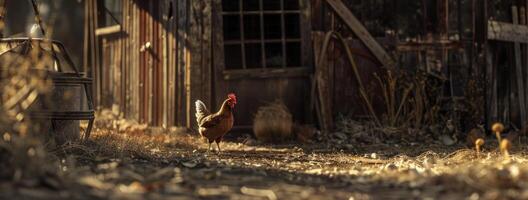 pollo nel pollaio foto