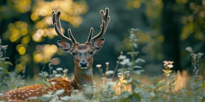 cervo nel il foresta natura foto