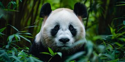panda nel il foresta selvaggio natura foto